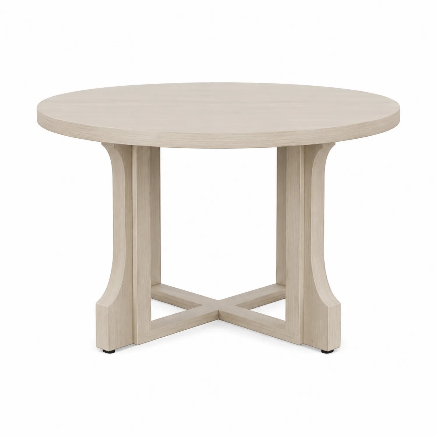 Runder Esstisch aus Holz Beige 120cm