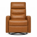 Drehbarer Relaxsessel aus Leder Braun