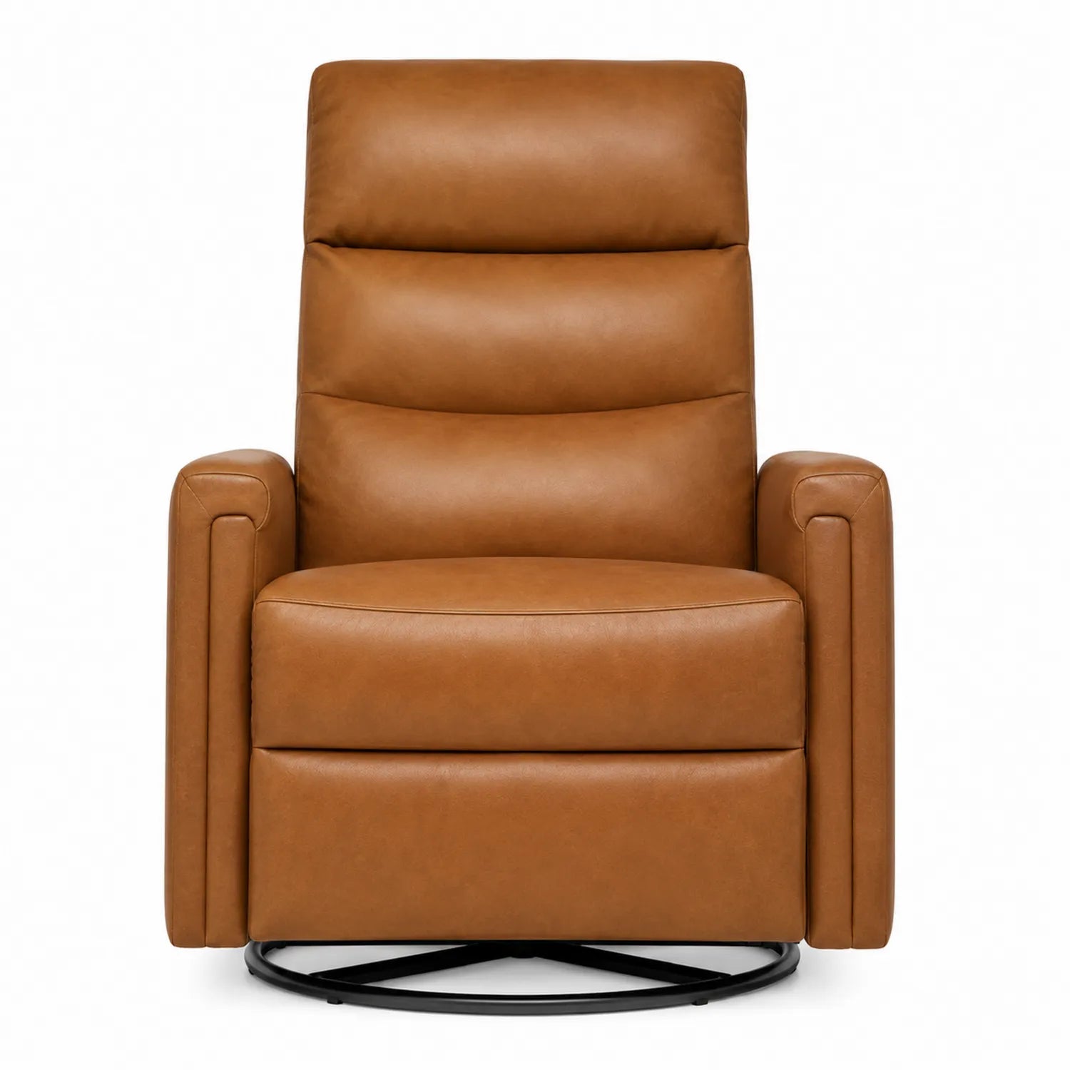 Drehbarer Relaxsessel aus Leder Braun