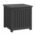 Aufbewahrungsbox Kunststoff Holzoptik Schwarz 50x50x60cm