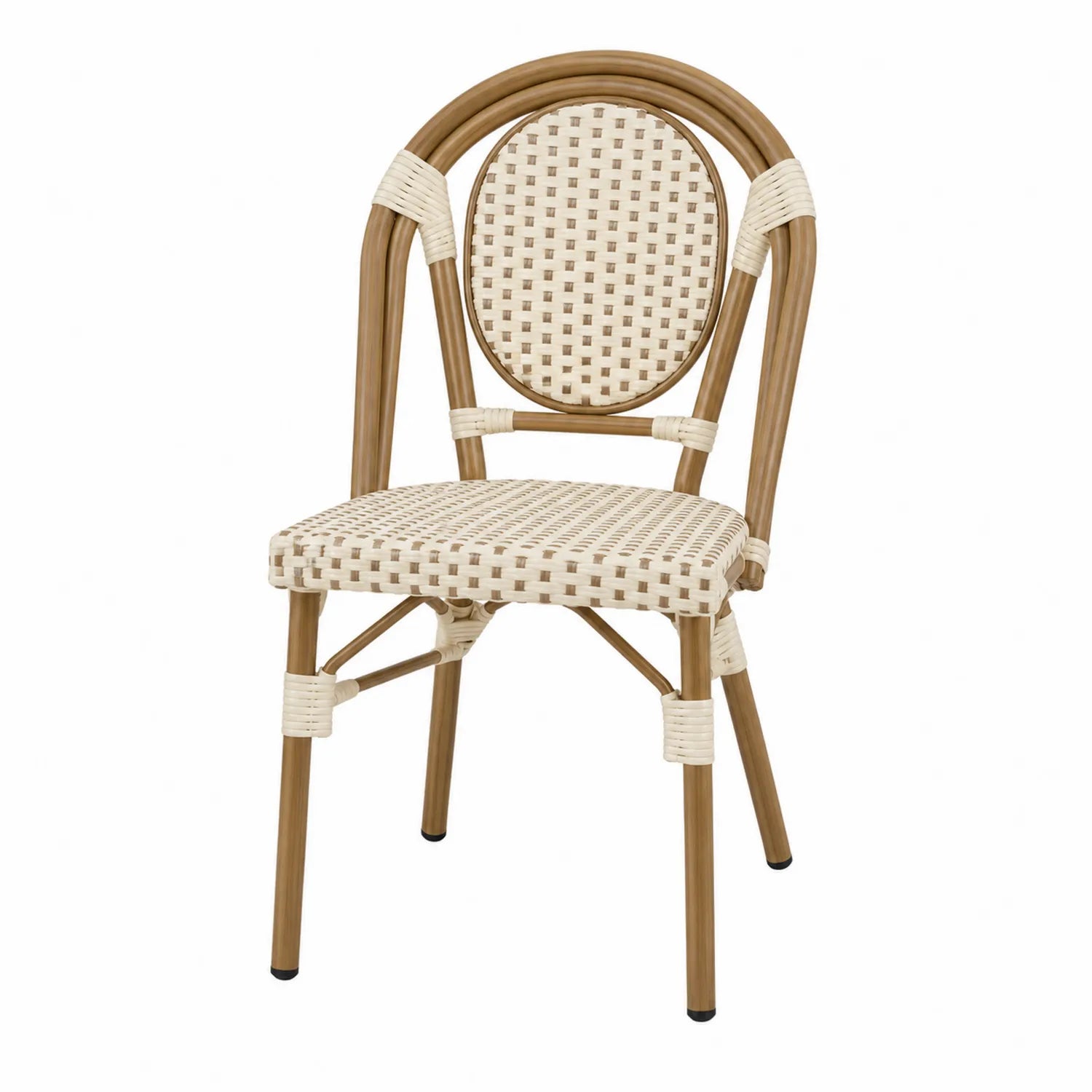 Bistrostuhl Aluminiumgeflecht Beige/Braun